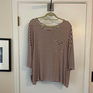Target Mossimo Striped Boat Neck Dolman Sleeve Top